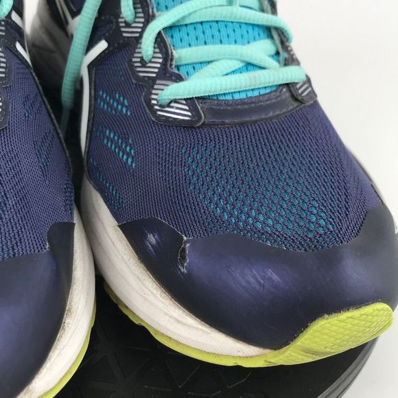 Asics GT-1000 Blue/Green Athletic Running Shoes T6A8N Women’s Size 11 - Picture 3 of 12